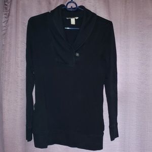 Long sleeve fitted cardigan style sweatshirt